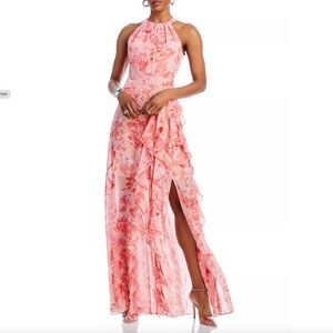 Eliza J Reverse Halter Dress NWT